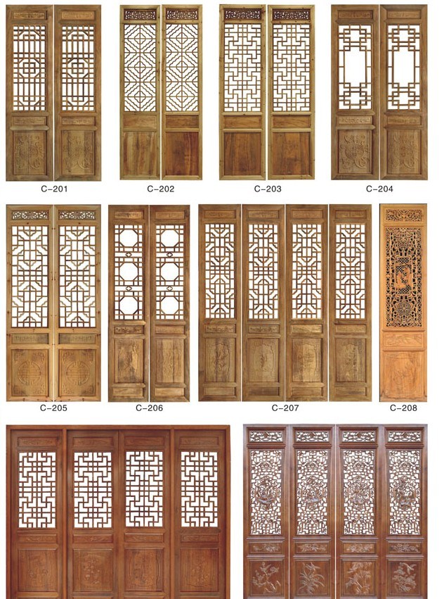 Cửa và cửa sổ cổ kiểu Trung Quốc mới, gỗ sồi lỏng lẻo, lưới rỗng, không có đinh, vách ngăn gỗ chắc chắn, trang trí tòa nhà cổ, tùy chỉnh - Màn hình / Cửa sổ khung bảo vệ cửa sổ