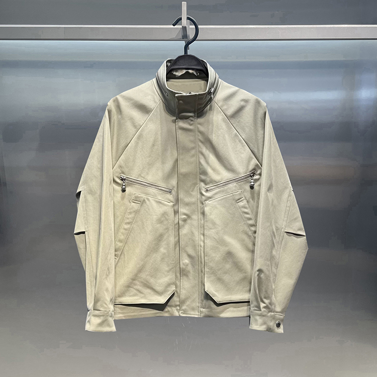 Men's Jacket 2026 Spring New American-Style Stand Collar Flight Workwear Patchwork Casual High-End Trendy Top