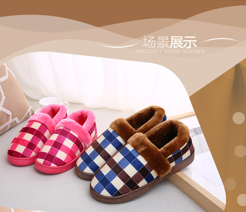 Mùa đông đôi dép bông nữ túi xách trong nhà ấm áp chống trượt nhà dày cộng với dép nhung nam mùa đông dép mang trong nhà