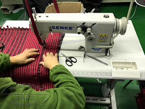 Senko brand SK3800 industrial single and double three-needle chain sewing machine car direct drive without bottom line slitting cloth strip