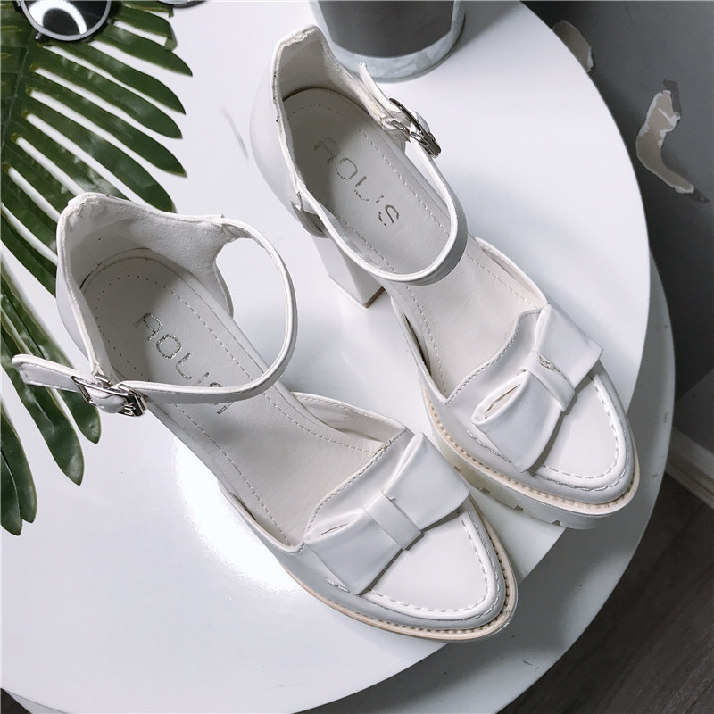 501-2 xuân mới 2018 phiên bản Hàn Quốc của sandal quai nữ gợi cảm dày với những mẫu giày cao gót nữ thời trang sandal nữ