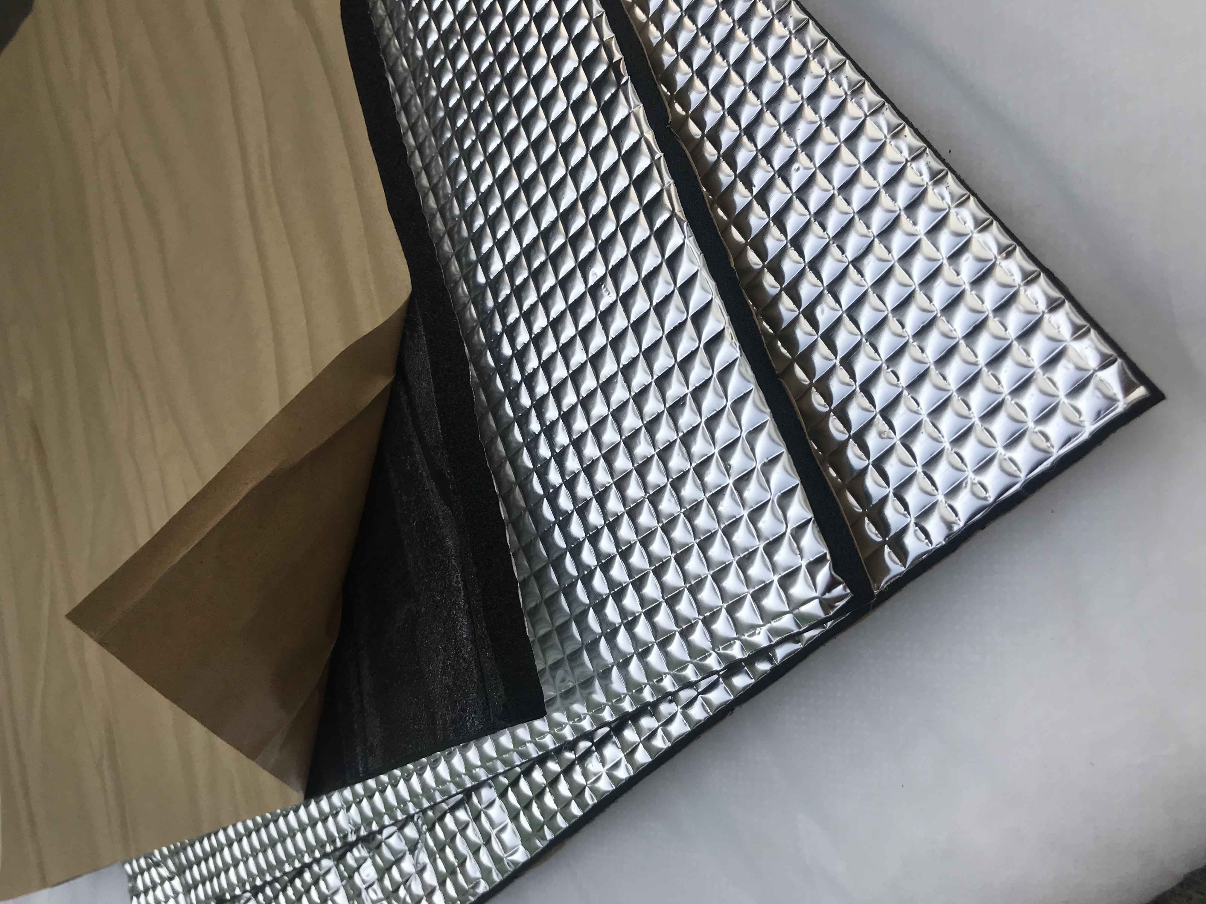 Gold Cup Sea Lion Van Hood Engine Hood Excavator Heat Insulation Cotton Soundproof Embossed Pure Aluminum Plate Universal Self-adhesive