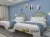 Nội thất khách sạn Bảng điều khiển phía sau giường Châu Âu Phòng tiêu chuẩn tùy chỉnh Tủ TV tủ cao và thấp Bàn tủ cao cấp Địa Trung Hải kệ tivi hiện đại Nội thất khách sạn