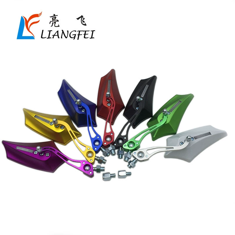 Phụ nữ mới sửa đổi phụ kiện gương chiếu hậu hợp kim nhôm WISP nhanh Eagle Fuxi Tianjian gương xe tay ga - Xe máy lại gương
