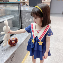 Girls summer dress Skirt Slim Fit Child Princess Nepotism Korean Version Children Dress Womens Baby Summer Short Sleeve Dress
