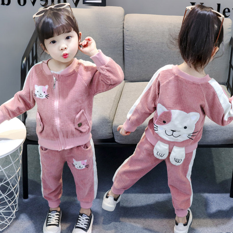 3 year old female baby spring dress suit 2019 spring autumn new foreign pie baby clothes 1 girl fashion two sets princess