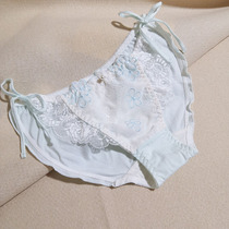 Laces briefs female solvable strap style Two sides lacing zither Embroidery Lace Big Code Rope Pure Cotton Feminine