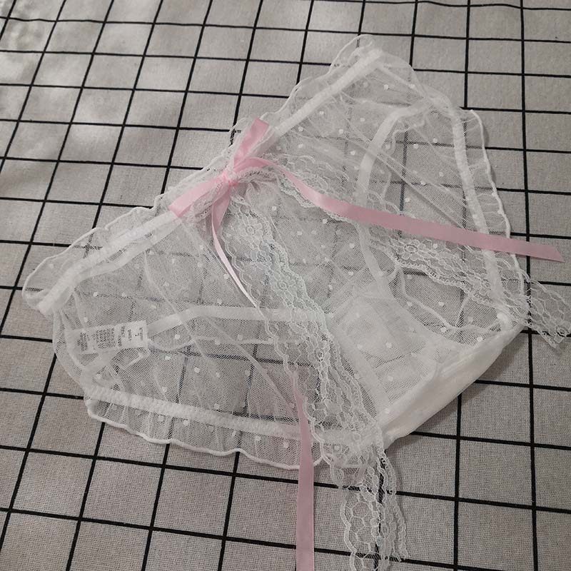 Panties Girl lace girl's day department transparent mesh yarn Butterfly knot ultra-thin Fire Spicy Passion Seductive Cotton Crotch