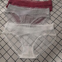 Lace Briefs Womens Day Ensemble Web Yarn Transparent Clairvoyant Sexy Triangle Fire ultra-thin style No-mark wide waist Summer