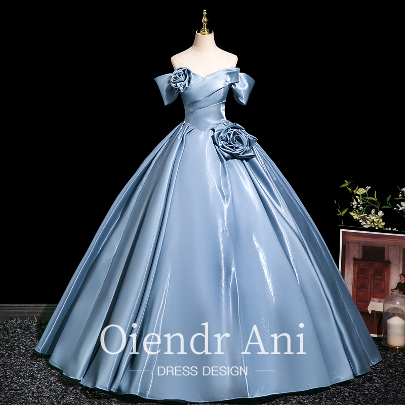 Oiedrani Blue 18-Year-Old Coming-Of-Age Ceremony Evening Dress Girl High School Student Graduation Host Art Exam Princess Dress
