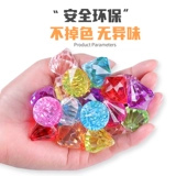 Пластиковая акриловая разноцветная игрушка для принцессы, с драгоценным камнем