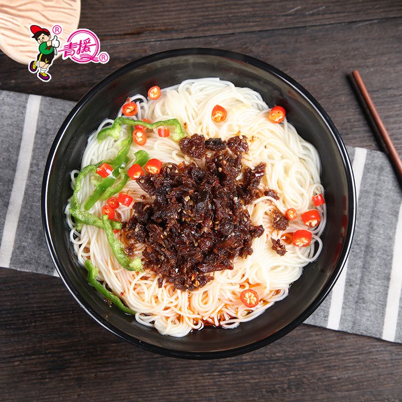 青援香菇酱400g*2盒装蘑菇酱拌面拌饭下饭菜辣酱蘸料原味香辣椒酱