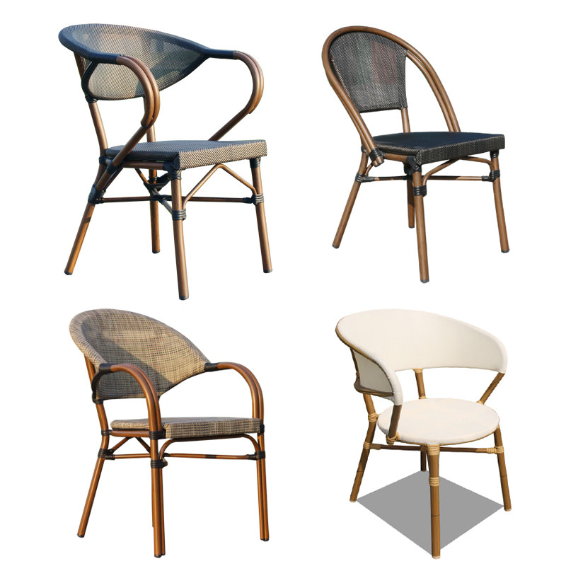 Outdoor table and table Leisure rattan chair Coffee hall Courtyard Balcony Combined Solid Wood Outdoor Open Table Chairs