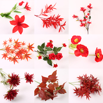 Wedding Celebration Flower Great Red Ensemble Wedding Decoration Flower Materials Month Season Rose Floral Material Flower Heads Table Swing Home Decoration Floral Art