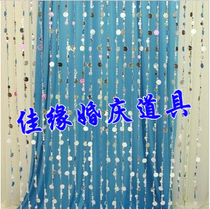 New sequin bead curtain wedding background gauze curtain special decoration wedding props supplies silver-plated background curtain