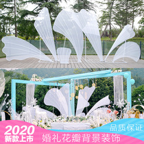 Wedding props wrought iron stickers petals large stage background ornaments hotel wedding shopping mall decoration beautiful scenery layout