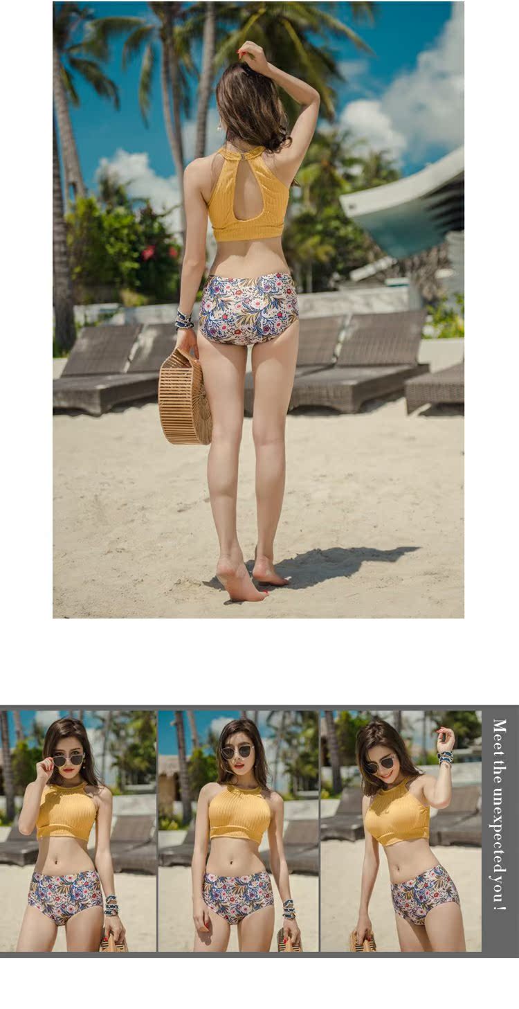Áo tắm Hàn Quốc nữ cảm giác bảo thủ ba mảnh bikini nhỏ nước hoa kiểu váy xẻ ngực mỏng tập hợp áo tắm đồ bơi 2 mảnh dạng váy