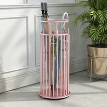 Nordic Wrought iron umbrella stand artifact Hotel door umbrella barrel umbrella stand Household umbrella storage shelf Umbrella tube