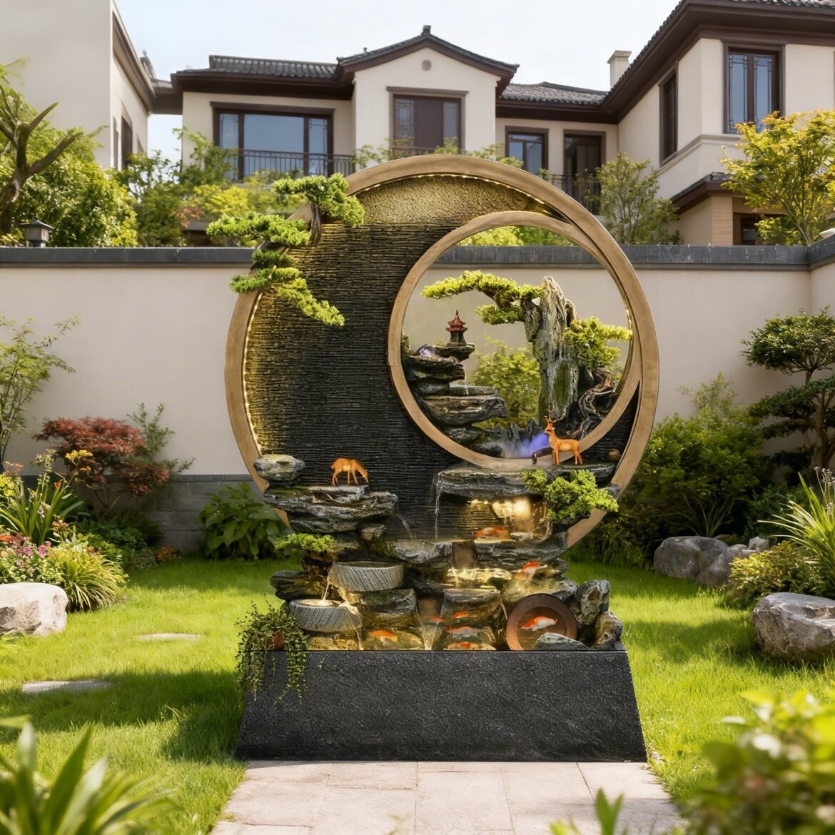 财集流水景观装饰公司的LOGO