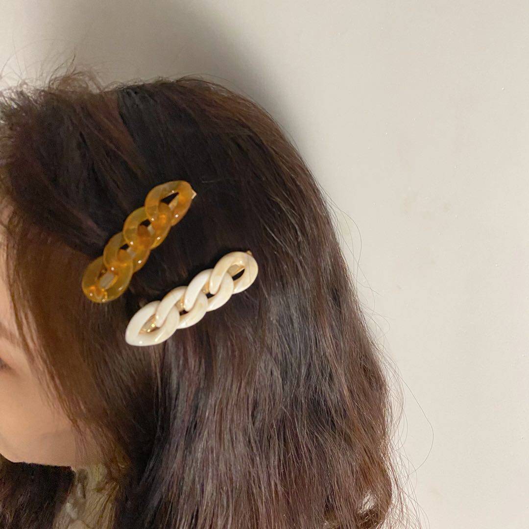 Advanced Sensational Clip Female Net Red South Korea Pearl Deposit Amber Color Hemp Flower Hairpin South Korea Brief Retro Style Headwear