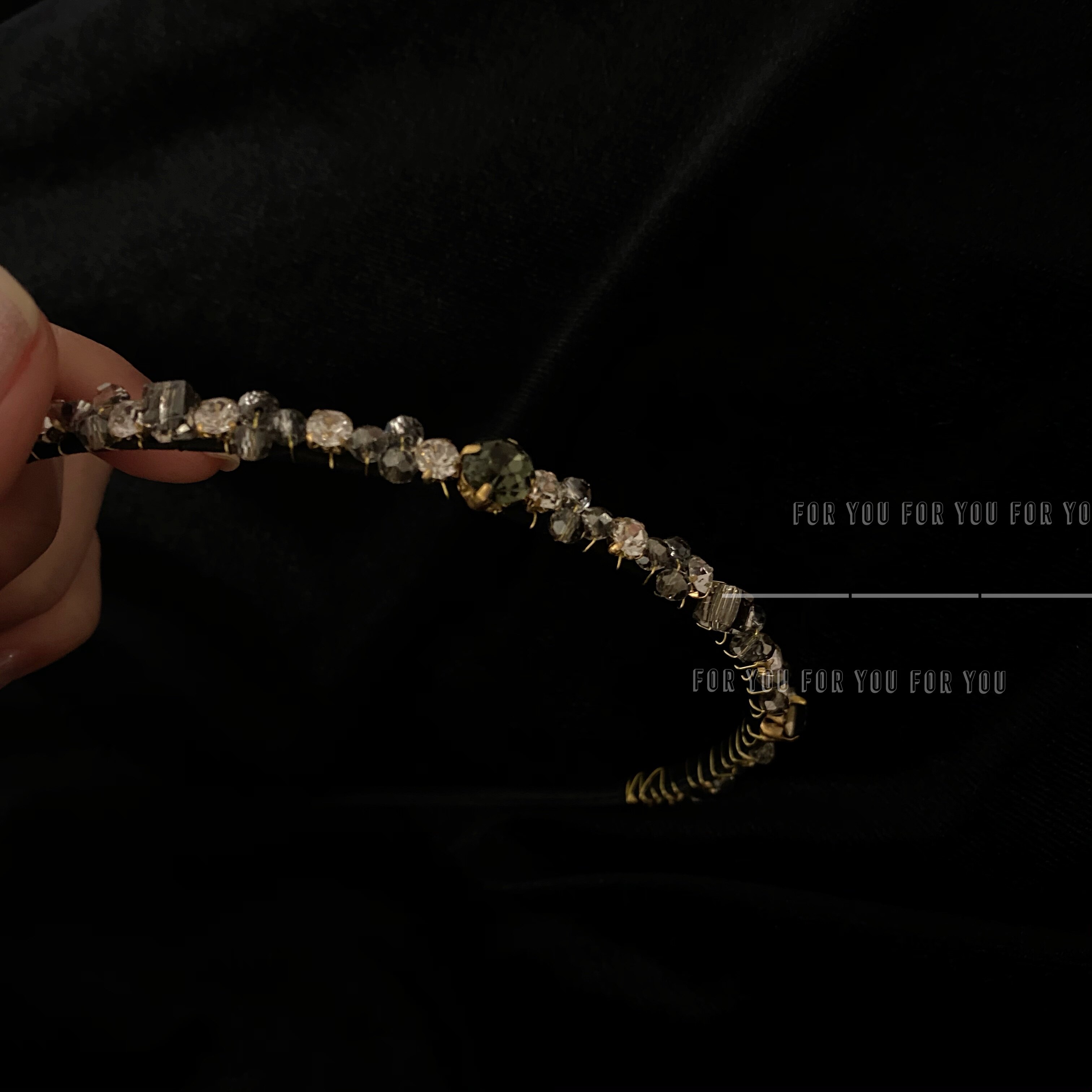 foryou hair accessories French headband high-quality 2021 new retro baroque hairband temperament crystal headwear