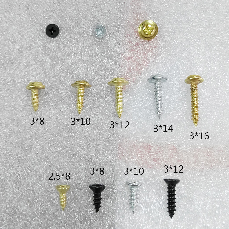 Photo frame accessories hook fixed cross round head screw gold silver flat head with pad flat head Various screws 1 catty