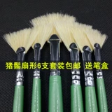 Кисть, акварель, мелки, гуашь, комплект, 6 шт