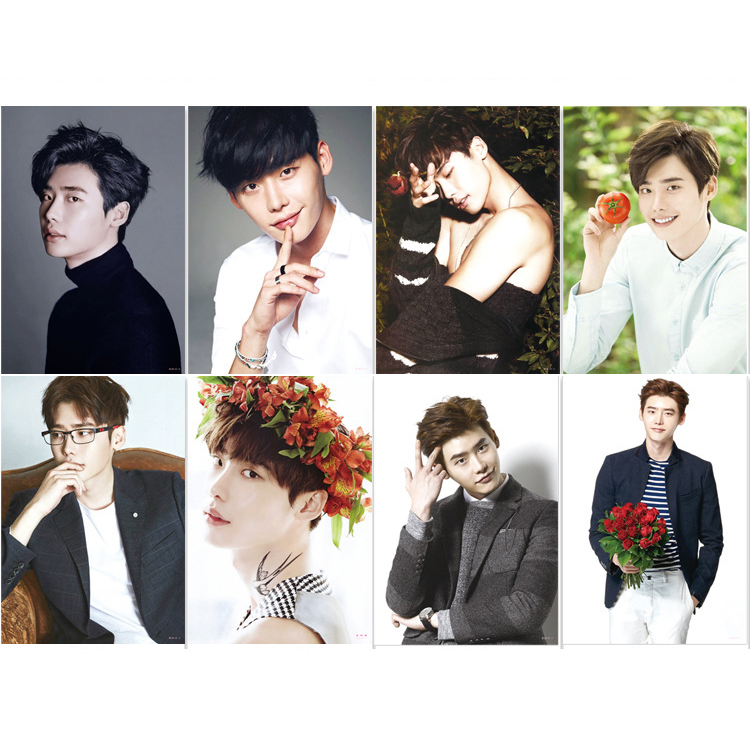 爆款李鐘碩海報墻貼全新壁紙明信片韓國明星寫真周邊掛畫一套8張 明信片 明星周邊 創意 Yahoo奇摩拍賣