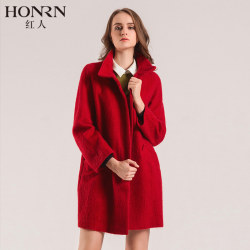 Red Man Counter Authentic Winter Women's Clothing HB550D107 Wool Coat Shopping Mall ແບບດຽວກັນ HB55OD107