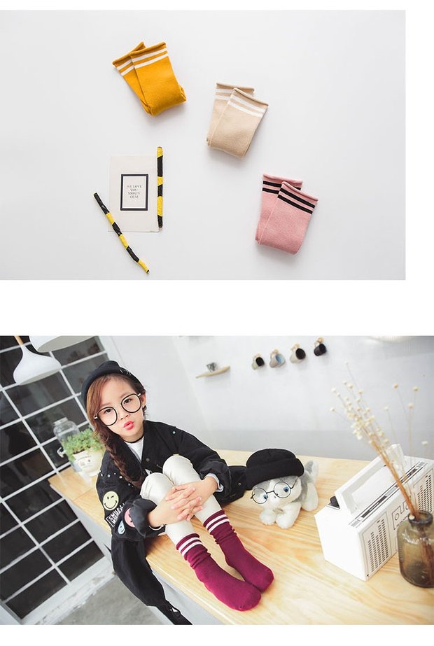 Vớ trẻ em mùa xuân và mùa hè Cô gái cotton vớ trong ống vớ học sinh vớ công chúa vớ trẻ em vớ vớ trẻ em quần tất trơn trẻ em