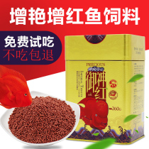 Royal god red blood parrot fish feed tropical fish rich fish color fish food Red parrot fish red fish food