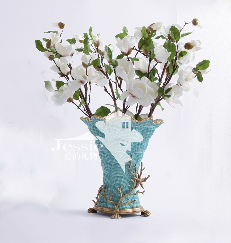 Lion Fall High-end Boutique Ceramic Art Countryside Field Wind Loh Cocoa 2018 New Decorative Flower Pots-Taobao