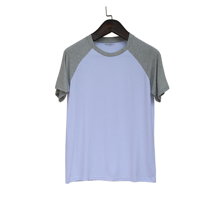 Modal cotton dịch vụ gia đình đồ ngủ ngắn tay áo thun cổ tròn raglan tay áo kích thước lớn có thể được mặc bên ngoài mùa hè nửa tay áo sơ mi nam do lot nu
