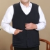 Áo vest nam trung niên ấm áp cộng với nhung dày bố bông áo len đan áo len cũ mùa thu đông áo ba lỗ tập gym Áo vest cotton