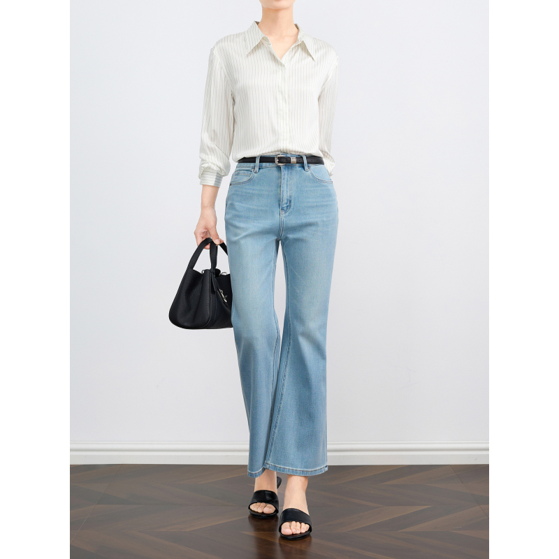 Zheye【Tencel Mermaid Pants】Cool and Slightly Flared Nine-Point Denim Pants for Women, Summer Lightweight and Ultra-Soft Casual Bell-Bottom Pants Zheye【Tencel Mermaid Pants】Cool and Slightly Flared Nine-Point Denim Pants for Women, Summer Lightweight and Ultra-Soft Casual Bell-Bottom Pants