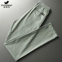 Rich Gui Bird Casual Male 100 hitch Loose Pituality high level Sensation Superior Ruffi spring Summer Green Salt Department Male Japanese Pants Pants