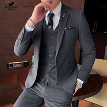 Fugui Birds Western-style Mens Marriage New Lang Dress Spring Autumn Season New Three Suits Superior Sense Design Sensuo Menswear