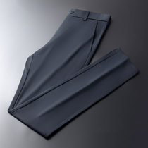 fgn western pants male summer thin section ice velvety double pleats advanced senses salt series Japanese pants male yuppies spring long pants