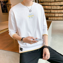 Fgn long sleeve t-shirt male and female slim fit jacket pure cotton 2021 Spring autumn season round collar printed Compassionate Clothing Mens Clothing