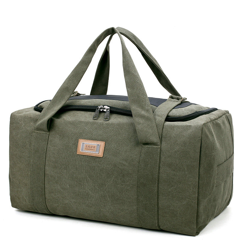 Healing canvas super-capacity handbag for men plus bags foldable single shoulder movement bag