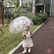 ins Sunflower Childrens umbrellas wind-proof practical umbrellas baby cute street photo transparent umbrellas polka dots umbrellas