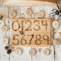 Export Korean Mahogany Childrens Alphanumeric Writing Board Mango Teaching Tool Groove Word Template Early Education Toy