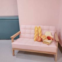  ins explosion custom Nordic style childrens solid wood stool small sofa Childrens room decoration low stool reading sofa chair