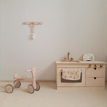 ins Korean Childrens Troll Walking Toy Home Walking Bike Solid Wood Baby Balance Walking Bike