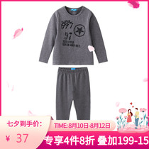 Aierjian childrens clothing knitted round neck long-sleeved shirt knitted trousers home clothes comfortable