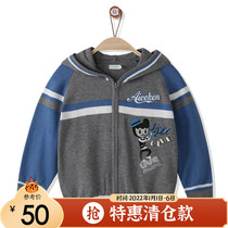 Aierjian B Boy coat new casual zipper shirt male baby hooded cotton coat sweater autumn