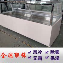  Custom right angle duck neck cabinet air-cooled marble week black duck display cabinet Custom cooked food fruit fresh-keeping refrigerator