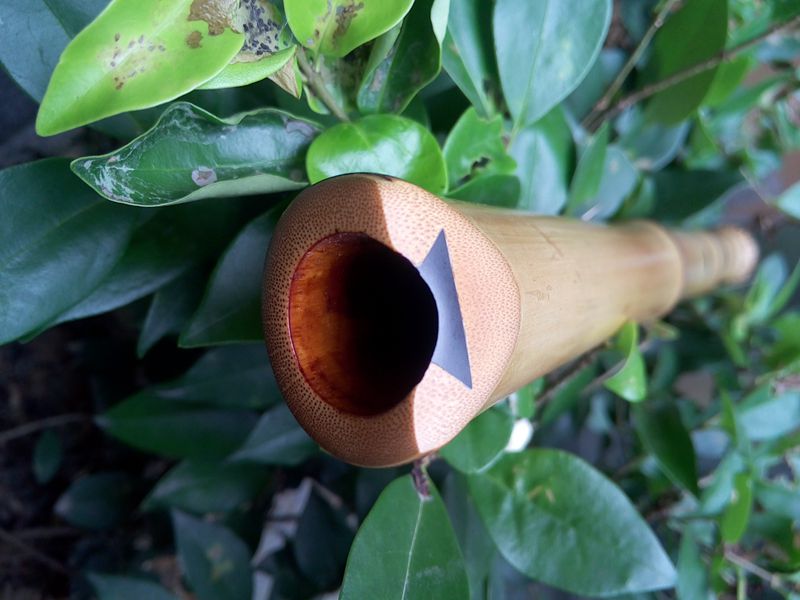 Katsuratake shakuhachi Japanese style five-hole shakuhachi tangkou shakuhachi nanji DC pipe inlaid horn outer incision beginner shakuhachi musical instrument