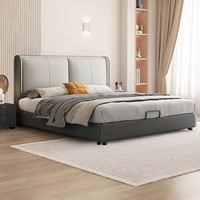 Северная технология ткани кровать INS Wind 1,5 метра двуспальная кровать современная минималистская маленькая квартира главная коробка спальни для спальни мягкая кровать