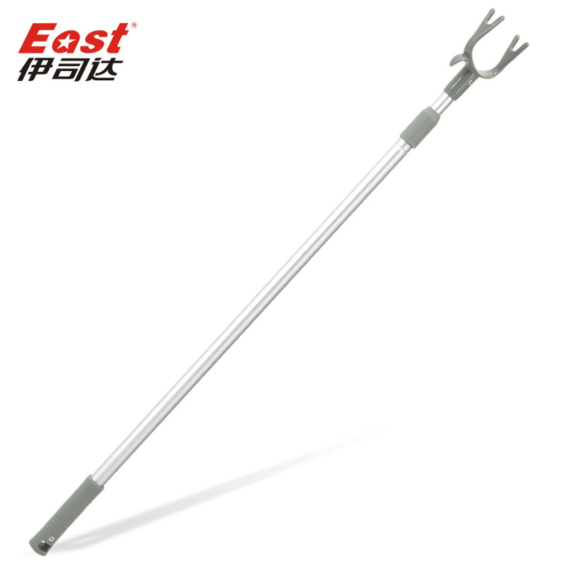 Isida telescopic rod clothes fork Aluminum alloy clothes fork drying fork support clothes fork Cold clothes fork 2 with 16cm sticky hair device